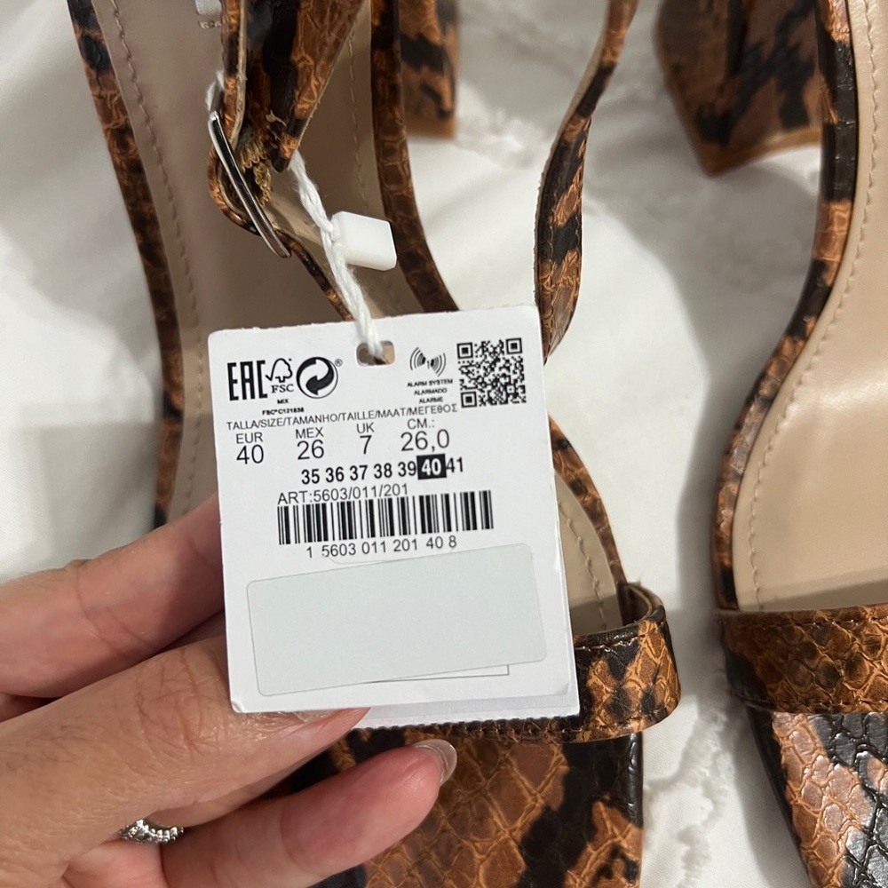 Final Sale Pull & Bear Python Sandal - image 4